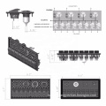 Voltmeter Dual USB LED Light 8-Gang Waterproof Marine Switch Panel